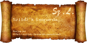 Szilák Leonarda névjegykártya